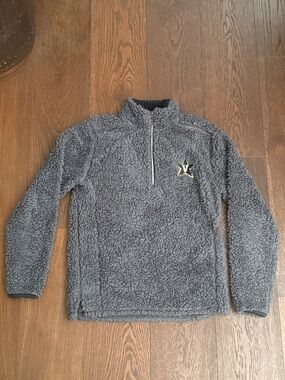 Vanderbilt University Gray Sherpa Quarter-Zip Pullover, Super Cozy! Size XS
